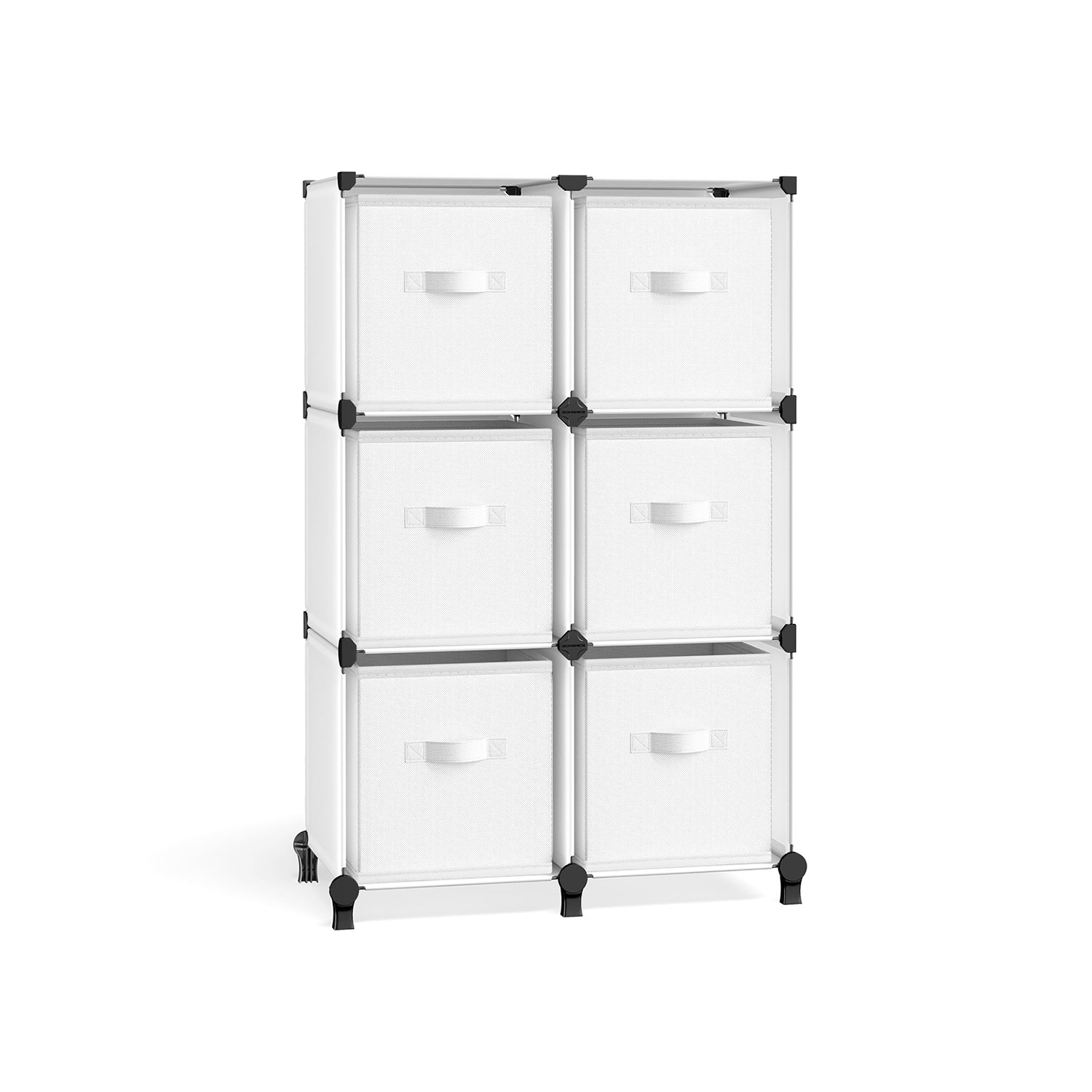 Cube Storage Organiser – Non-Woven Fabric – Cloud White – Customisable Shape with 6 Storage Boxes