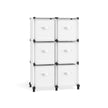 Cube Storage Organiser – Non-Woven Fabric – Cloud White – Customisable Shape with 6 Storage Boxes