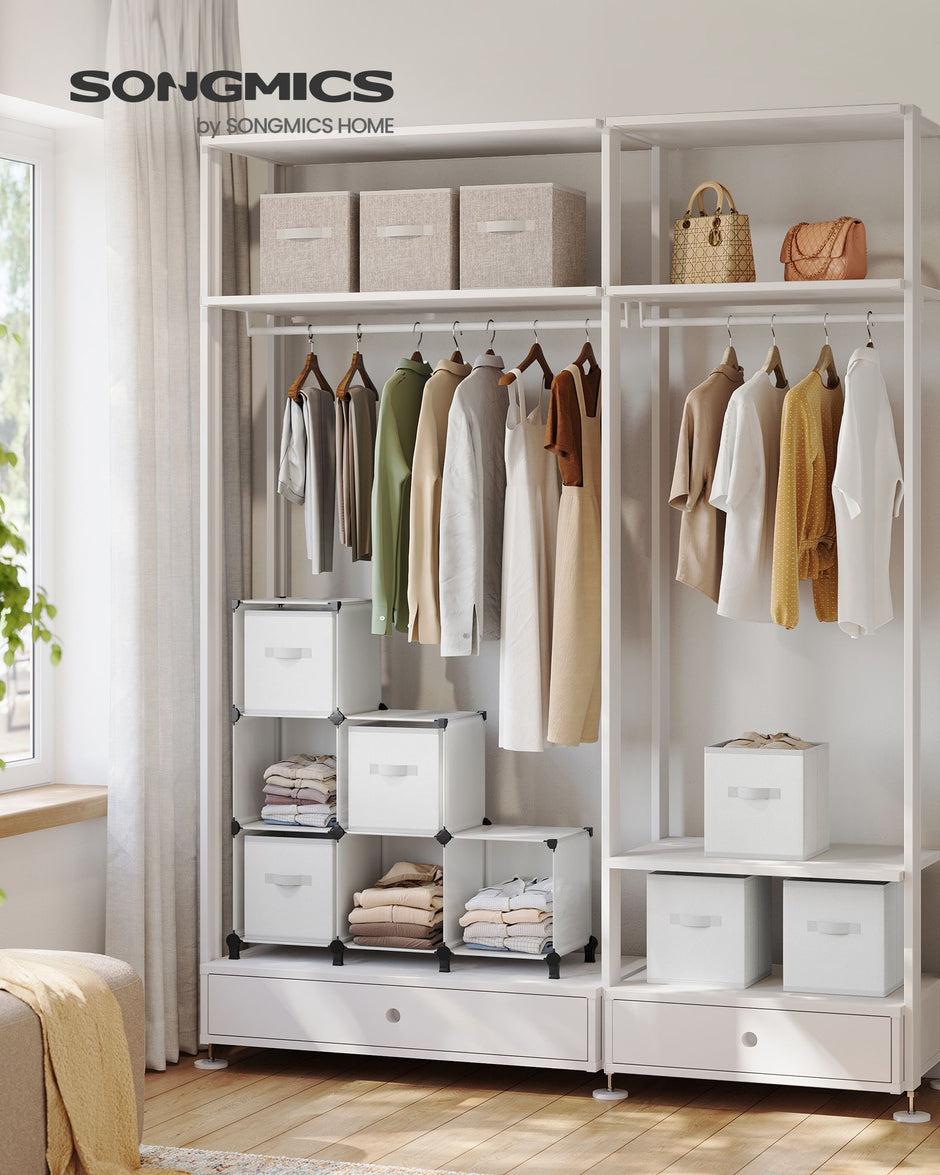 Cube Storage Organiser – Non-Woven Fabric – Cloud White – Customisable Shape with 6 Storage Boxes