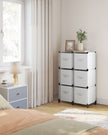 Cube Storage Organiser – Non-Woven Fabric – Cloud White – Customisable Shape with 6 Storage Boxes