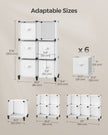 Cube Storage Organiser – Non-Woven Fabric – Cloud White – Customisable Shape with 6 Storage Boxes