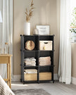6-Cube Storage Organizer – MDF – Ink Black – Interlocking Design