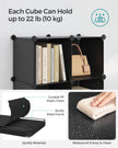 6-Cube Storage Organizer – MDF – Ink Black – Interlocking Design