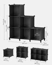 6-Cube Storage Organizer – MDF – Ink Black – Interlocking Design