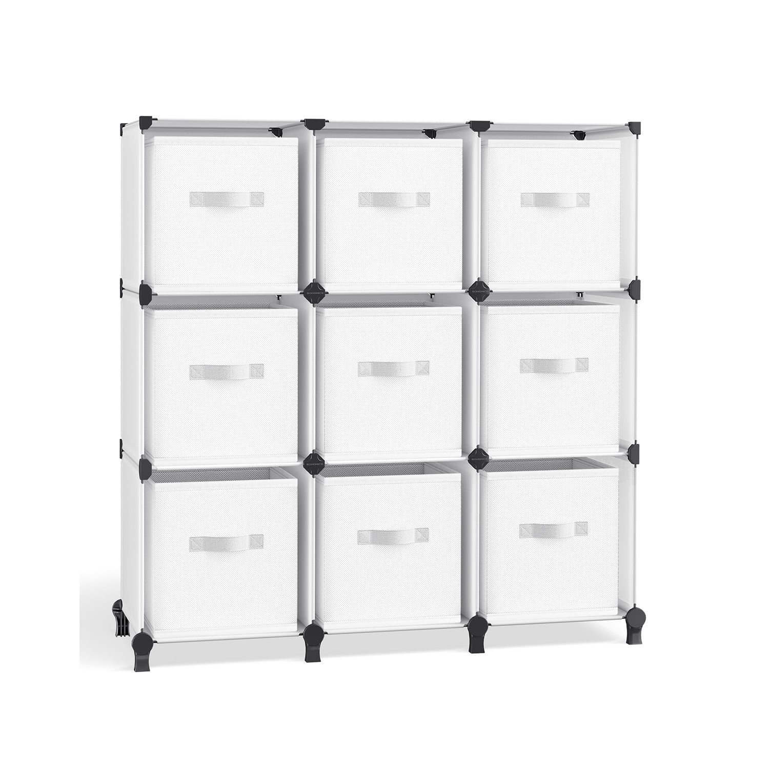 Cube Storage Organiser – Non-Woven Fabric – Cloud White – Customisable Shape with 9 Storage Boxes