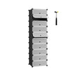 Cube Organizer – LPC – Semi-transparent White – 10-Tier Storage for 20 Pairs of Shoes