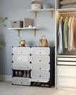 Shoe Rack – Metal Wire – Black – 10-Slot Modular Storage Unit