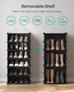 Shoe Rack – Metal Wire – Black – 10-Slot Modular Storage Unit