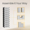 10-Tier Shoe Rack – Plastic – Black – Modular Storage Unit with Door