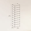 10-Tier Shoe Rack – Plastic – Black – Modular Storage Unit with Door