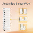 Cube Organizer – LPC – Semi-transparent White – 10-Tier Storage for 20 Pairs of Shoes