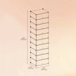 Cube Organizer – LPC – Semi-transparent White – 10-Tier Storage for 20 Pairs of Shoes
