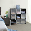 Modular Storage Unit – Quality Plastic – White – Interlocking 12-Cube Design with Doors