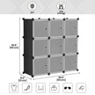 Modular Storage Unit – Quality Plastic – White – Interlocking 12-Cube Design with Doors