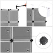 Modular Storage Unit – Quality Plastic – White – Interlocking 12-Cube Design with Doors