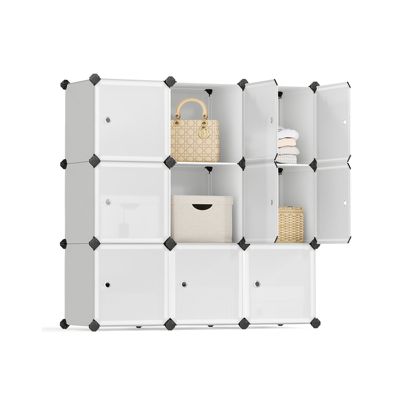 9 Cube Storage Organizer – Quality Plastic – White – Stable and Easy to Assemble