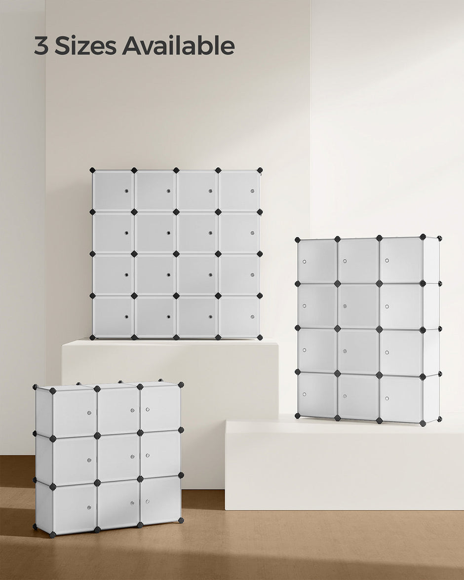 9 Cube Storage Organizer – Quality Plastic – White – Stable and Easy to Assemble
