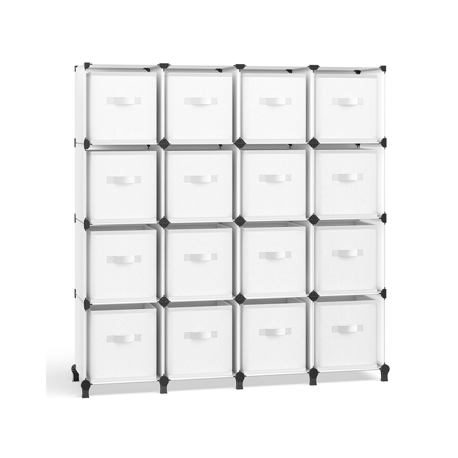 Cube Storage Organiser – Non-Woven Fabric – Cloud White – Customisable Shape with 16 Storage Boxes