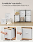 Cube Storage Organiser – Non-Woven Fabric – Cloud White – Customisable Shape with 16 Storage Boxes