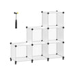 Cube Storage Organiser – Plastic – Cloud White – Large 6-Cube Design with Feet
