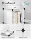 Cube Storage Organiser – Plastic – Cloud White – Large 6-Cube Design with Feet