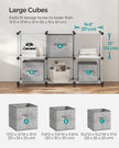 Cube Storage Organiser – Plastic – Cloud White – Large 6-Cube Design with Feet