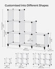 Cube Storage Organiser – Plastic – Cloud White – Large 6-Cube Design with Feet