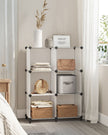 Cube Storage Organiser – Plastic – Cloud White – Large 6-Cube Design with Feet