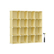 16-Cube Storage Unit – PP Plastic – Goose Yellow – Stackable and Versatile Shelving System