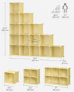 16-Cube Storage Unit – PP Plastic – Goose Yellow – Stackable and Versatile Shelving System