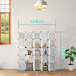 Storage Unit – Plastic – Black – 16-Cube Rack with Doors, Easy to Assemble