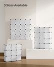 16 Cube Storage Organiser – Plastic – White – Easy to Assemble with Doors