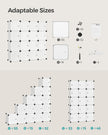 16 Cube Storage Organiser – Plastic – White – Easy to Assemble with Doors
