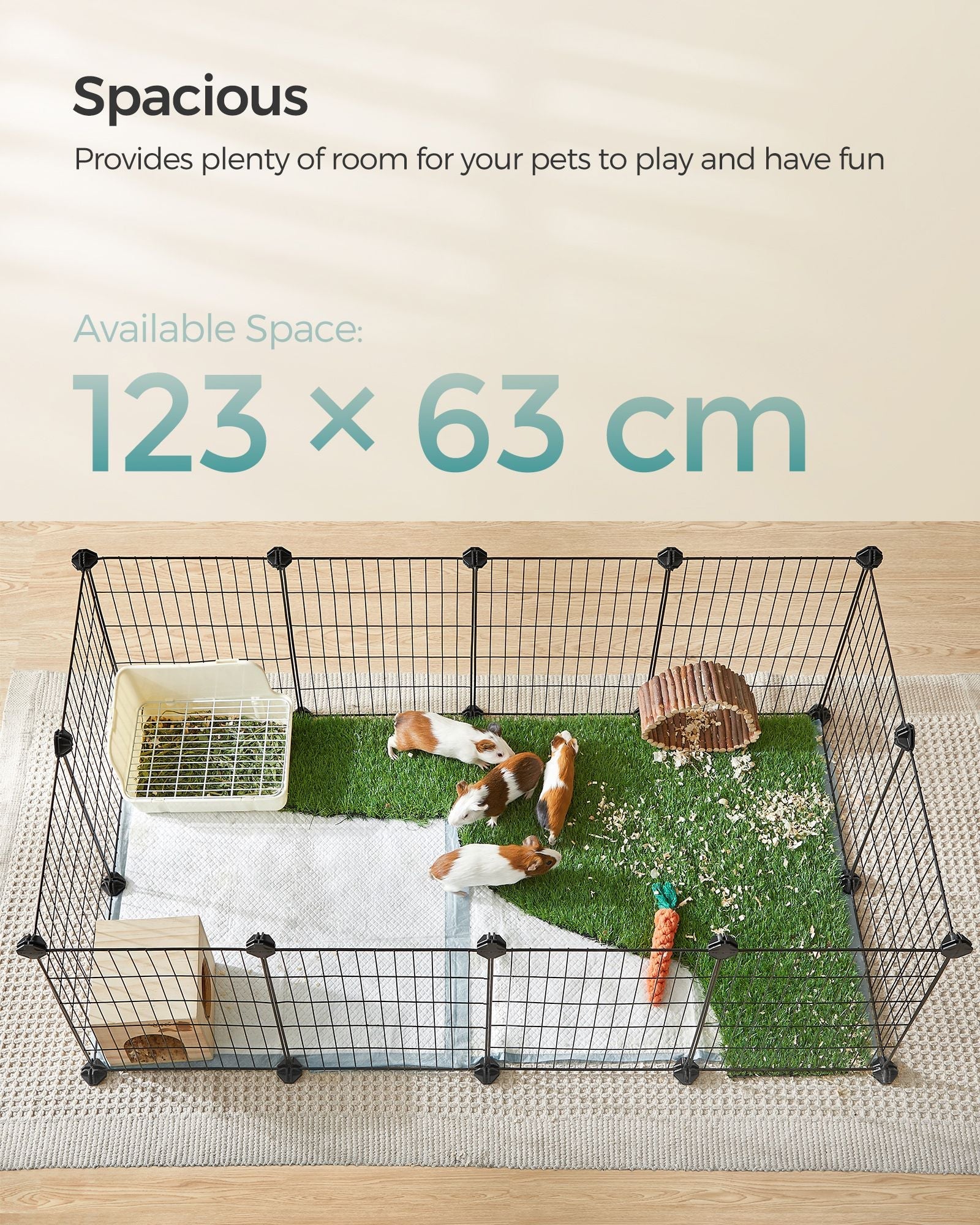 DIY Metal Cage – Steel – Black – Modular Design for Small Animals
