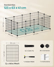 DIY Metal Cage – Steel – Black – Modular Design for Small Animals