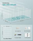 Metal DIY Guinea Pig Cage – Modular – White – Indoor Exercise Enclosure