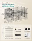 2-Floor Metal Pet Playpen – Metal – Ink Black – Customizable Indoor Enclosure for Small Animals