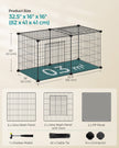 Small Animal Cage – Metal – Black – Easy to Clean with Top and Two Doors