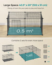 Small Animal Cage – Metal – Black – Easy to Clean, 102 x 51 x 51 cm