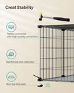 Small Animal Cage – Metal – Black – Easy to Clean, 102 x 51 x 51 cm