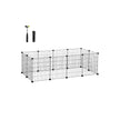 Guinea Pig Cage – Metal – Black – Modular 12-Panel Indoor Playpen with Assembly Tools