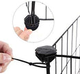 Guinea Pig Cage – Metal – Black – Modular 12-Panel Indoor Playpen with Assembly Tools