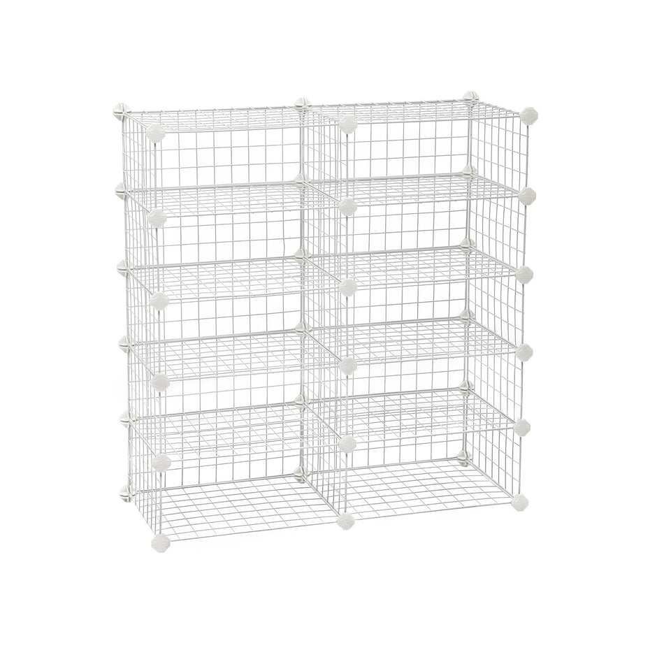 Shoe Rack – Metal – Black – Modular DIY Interlocking Design