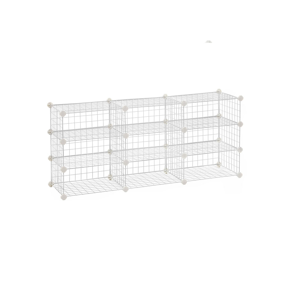 Shoe Rack – Metal – Black – Modular DIY Interlocking Design