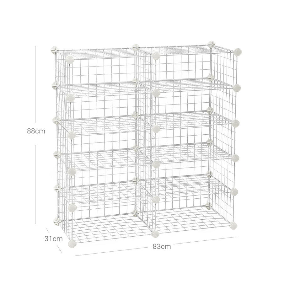 Shoe Rack – Metal – Black – Modular DIY Interlocking Design