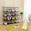 Metal Wire Cube Organizer – Metal – White – Modular Design with 16 Cubes