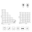16 Cube Metal Wire Storage Organiser – White – Modular DIY Design