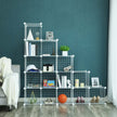 16 Cube Metal Wire Storage Organiser – White – Modular DIY Design