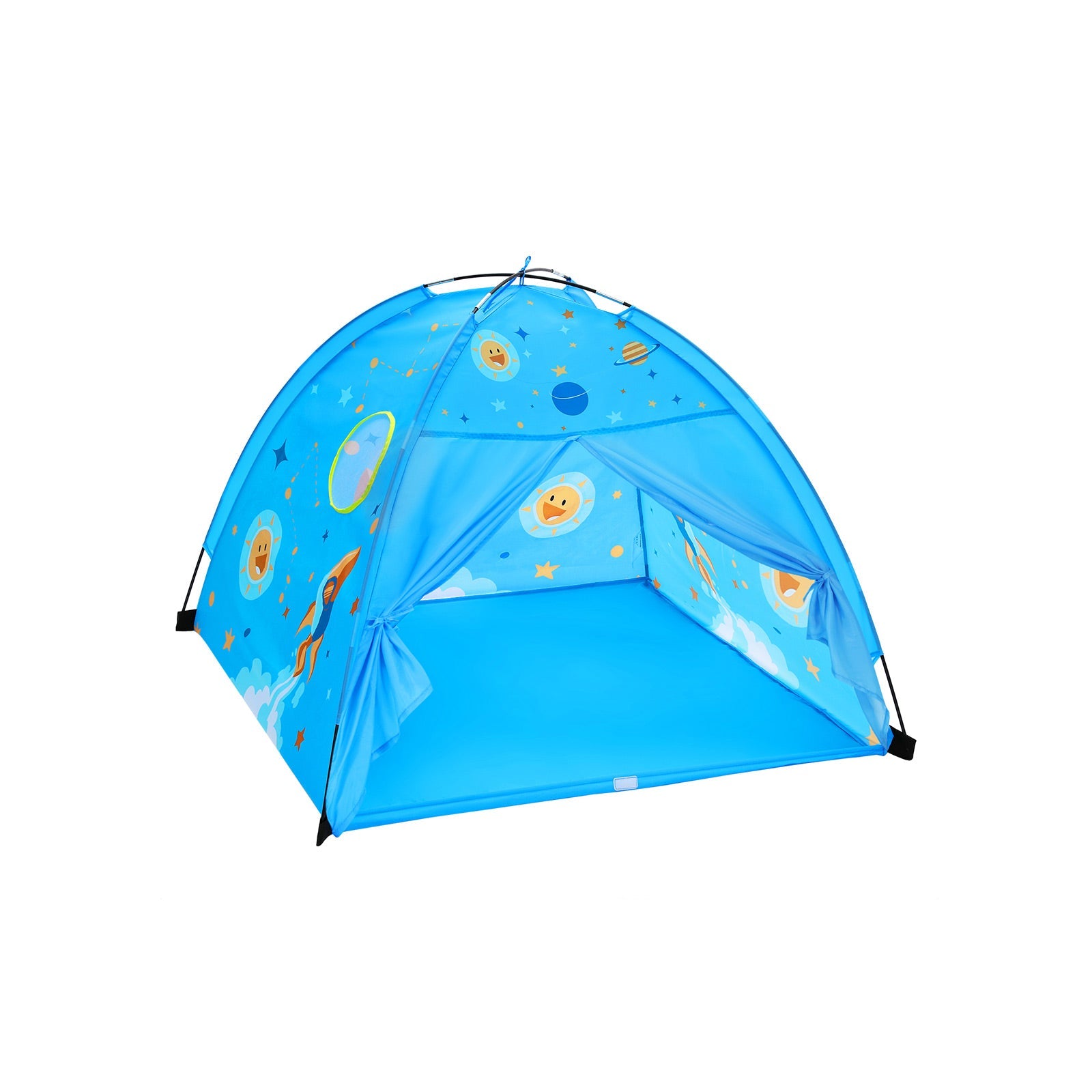 Teepee Tent – Fabric – Blue – Portable Pop Up Design with Carry Bag