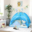Teepee Tent – Fabric – Blue – Portable Pop Up Design with Carry Bag